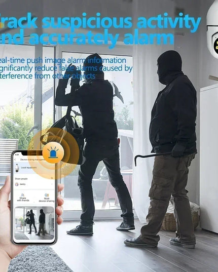 5MP E27 Bulb Wifi Surveillance Camera 4X Digital Zoom Full Color Video Night Vision Automatic Human Tracking Security IP Camera