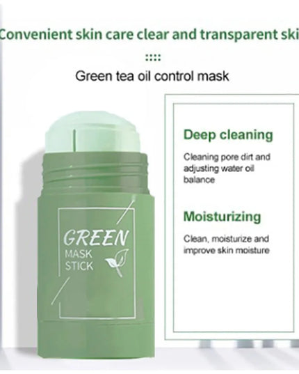 Face Clean Mask Green Tea Cleansing Stick Mask Shrink pores Deep Blackhead Remover facial Cleansing Moisturizing Mask 40g