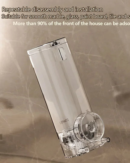 Wall-Mounted Soap Dispenser No-Drill Suction Cup Plastic Lead-Free Independent Installation Bathroom Accessories Battery-Free