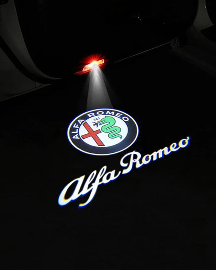 2Pcs Fashion LED Car Door Welcome Light Logo Projector for Alfa Romeo Spider Giulia Giulietta 147 156 159 Mito Stelvio GT Spider