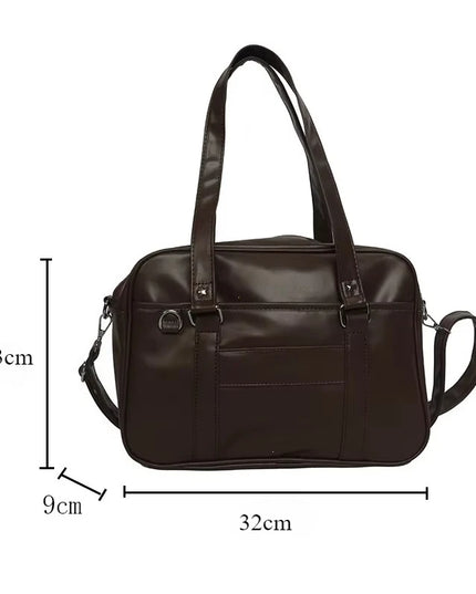 Japanese Style JK Bag Women High School Student Uniform Bag PU Leather Shoulder Bag Women Simple Handbags Crossbody Bags Itabag