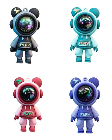 New Lightning Violent Bear Doll Outlet Perfume Clip Cartoon Astronaut Car Chain Couple Bag Pendant Creative Auto Accessories