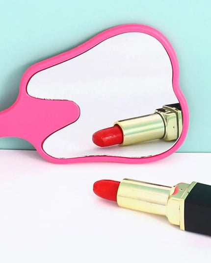 1PC Tooth Shaped Handheld Mirror Cute Makeup Mirror Durable High Definition Dental Mirrors Gifts
