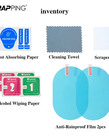 2/4pcs Car Rearview Mirror Sticker Side Window Rainproof Clear Film Anti Fog Window Mirror Film Protective for Car Accessories