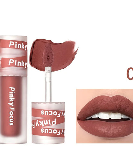 Matte Lip Gloss - Smudge-resistant, non-stick cup waterproof and sweatproof, long-lasting matte silky velvet lip gloss