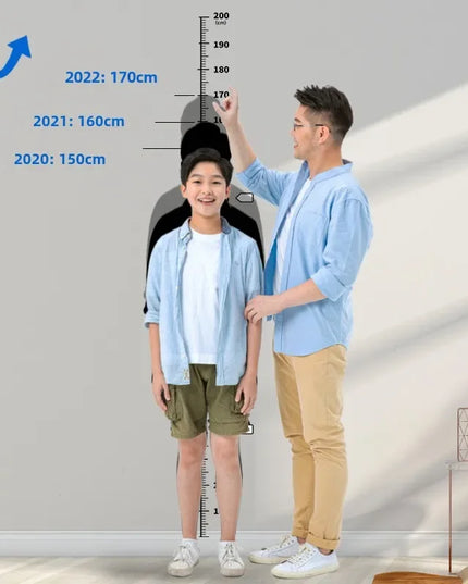 2M Children's Height Measurement Stickers Height Measuring Tape Wall Stickers Removable Waterproof Transparent Height Stickers