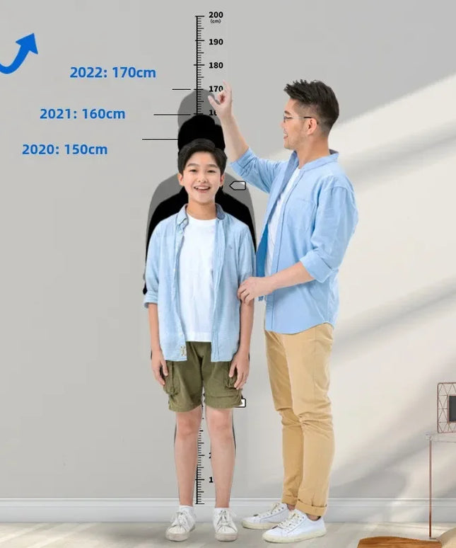 2M Children's Height Measurement Stickers Height Measuring Tape Wall Stickers Removable Waterproof Transparent Height Stickers