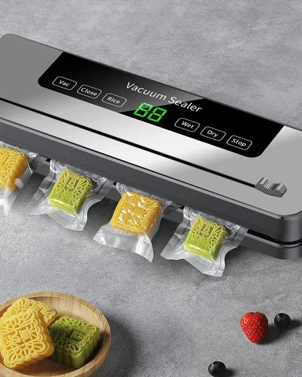 Electric Vacuum Sealer Food Storage Seal Touch Button Dry/Wet Built-in Cutter Kitchen Food Sealing Vacuum packaging machine