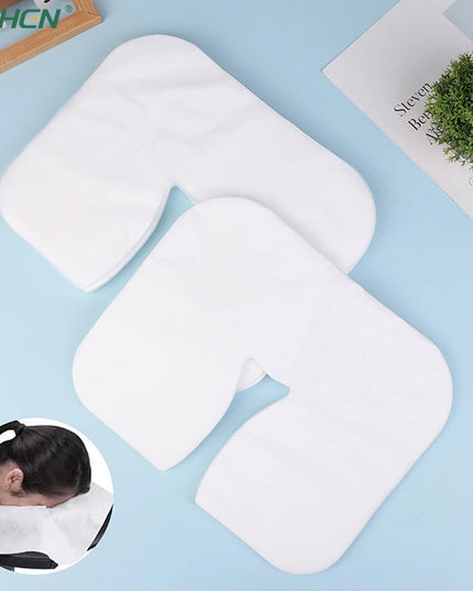100/200Pcs SPA Face Massage Pad Beauty Salon Massage Headrest Pad Disposable Cotton Pillow Towel Cover Face Skin Care Tool