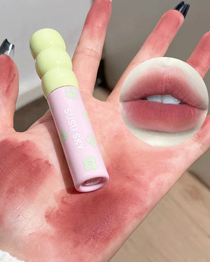 1/5Pcs Candied Fruit Lip Mud Milk Mist Velvet Matte Lip Gloss Long Lasting Not Easy To Stick Cup LipGlaze Almond Brown Pink