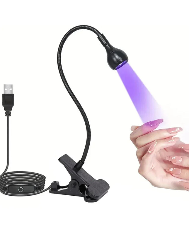 Nail Dryer Light UV Nail lamp 395nm Wavelength Clip-on Desk Mini USB For Gel Nails ongle Manicure Salon Tools