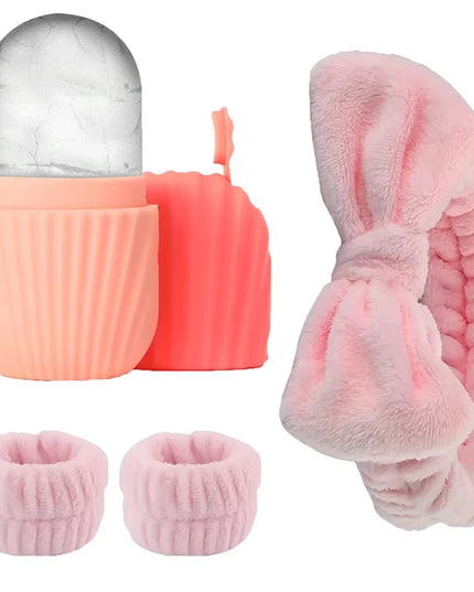 4pcs Fashion Face Washing Headband Set Wristband Hairband Bubble Headband for Washing Face Makeup Bathing Skin Care