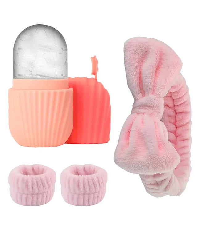 4pcs Fashion Face Washing Headband Set Wristband Hairband Bubble Headband for Washing Face Makeup Bathing Skin Care