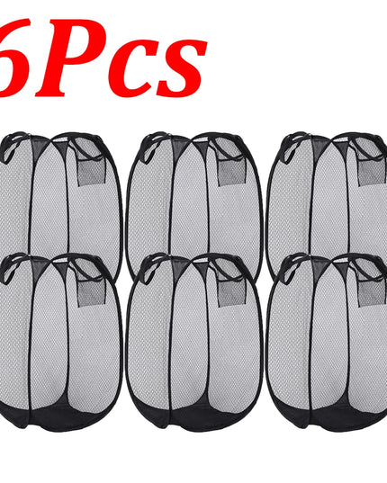 1-10Pcs Collapsible Laundry Basket Dirty Clothes Mesh Pop Up Hamper Storage Basket Toy Storage Bag for Home Bathroom Dorm Travel