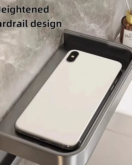 Aluminum Alloy Toilet Paper Holder Wall Mount WC Storage Organizer Roll Paper Phone Shelf Holder Bathroom Accessories