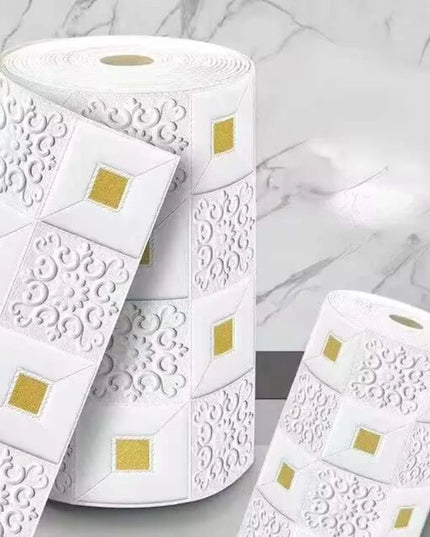 70cmx2m Meter Foam 3D Wall Stickers Self Adhesive Panel Home Decor Living Room Bedroom House Decoration Bathroom Brick Wallpaper