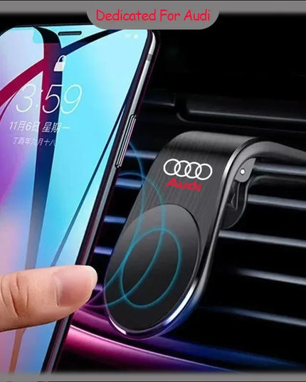 Magnetic Car Phone Holder Metal Stand Accessories For Audi Sline RS A3 A4 A6 A5 Q5 A1 Q7 Q3 Q2 Q8 A7 A8 TT S1 SQ5 RSQ3 RSQ8