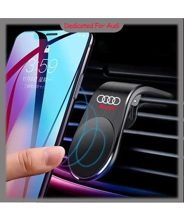 Magnetic Car Phone Holder Metal Stand Accessories For Audi Sline RS A3 A4 A6 A5 Q5 A1 Q7 Q3 Q2 Q8 A7 A8 TT S1 SQ5 RSQ3 RSQ8