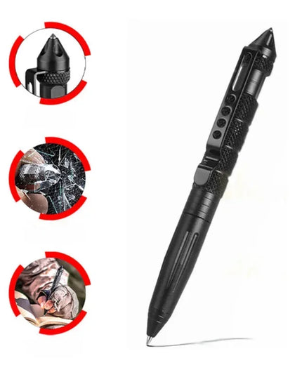 Multifunction Tactical Pen Self Defense Emergency Survival Tool Glass Breaker Tungsten Steel Writing Pen Outdoor Rescue Escape