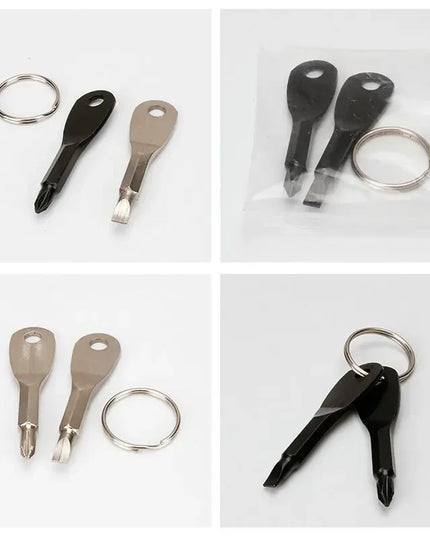 Emergency Key Screwdriver Outdoor Multifunctional Edc Tool Safety Protection Self Defense Prick Cone Combined Tool Set