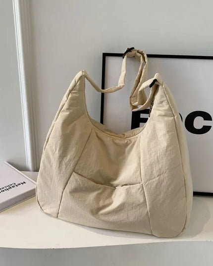 Trendy Women's Soft Cloth Shoulder Bag Solid Color Student 2025 Spring Y2k Casual Style Big Handbags Crossbody Bags for Women