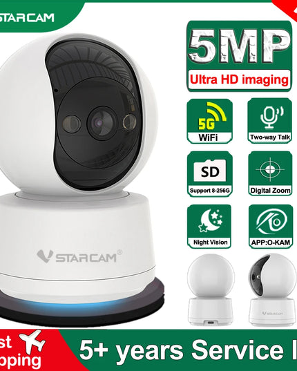 Vstarcam 5MP Home IP Camera Smart Video Camera With AI Humanoid Detection 5Ghz Wifi Full Color Night Vision Child safety Camera