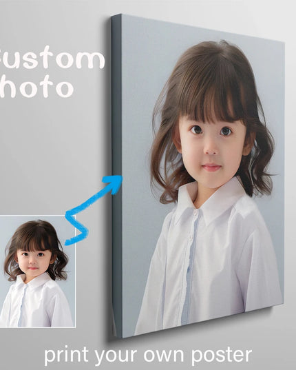 1pcs Custom Canvas Print Your Own Poster Impression Photo Personalized Painting for Wall Art Decorative Pictures Gift With Frame