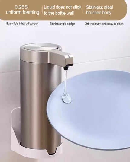 304 Stainless Automatic Liquid Soap Dispensers Steel Kitchen Metal Lotion Bottle Touchless Induction Sensor Bathroom Accessories