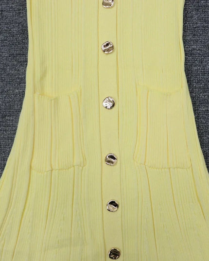 Winter Knitted Dress Women 2025 New Long Sleelve Ruffles Single Breasted Long Dresses Female Party Fashion Sweater Vestidos