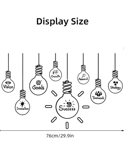 English Lamp Success Team Work Art Stickers Vinyl for Bedroom Living Room Office Background Decoration Wall Decals