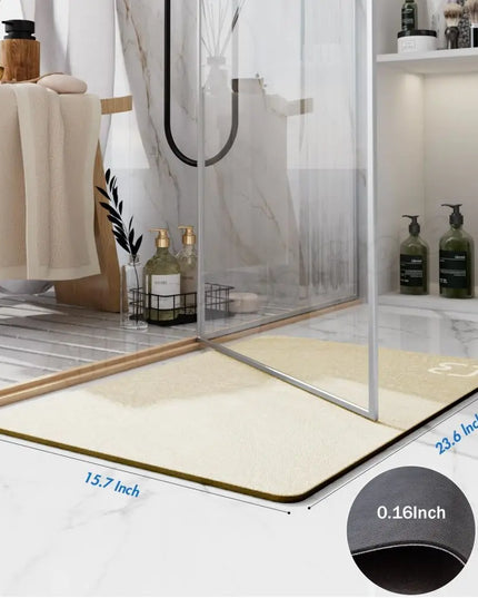 Diatomite Stone Bath Mat Diatomaceous Earth Bath Mat Rug Super Absorbent Non Slip 3.5MM Thickness Bathroom Mat Floor Bathtub Rug