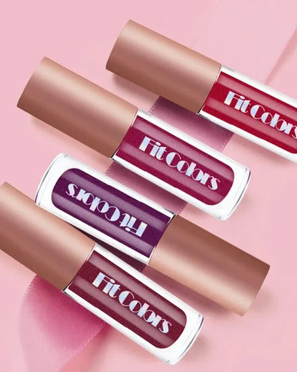 4Pcs/Set Metallic No-stick Cup Lip Gloss Pearly Diamond Fine Glitter Matte Moisturizing Waterproof Lip Glaze Liquid Lipstick Kit