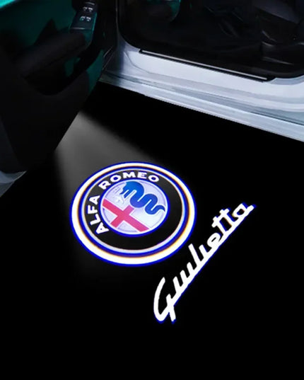 2Pcs Fashion LED Car Door Welcome Light Logo Projector for Alfa Romeo Spider Giulia Giulietta 147 156 159 Mito Stelvio GT Spider