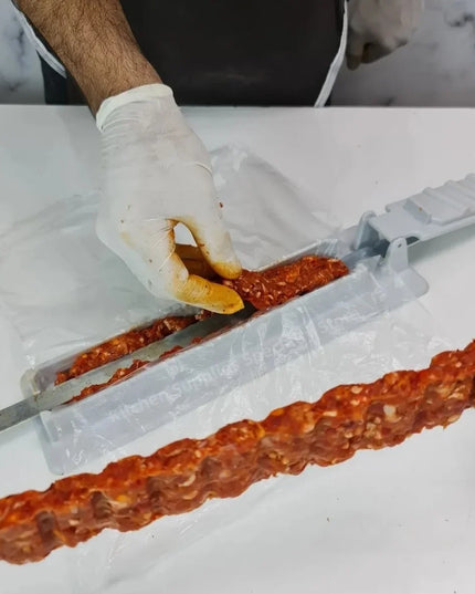 Single Row Kebab Maker Bbq Meat Skewer Machine Kebab Press Maker Reusable Plastic Bbq Skewer Maker Kebab Preparation BBQ Tool