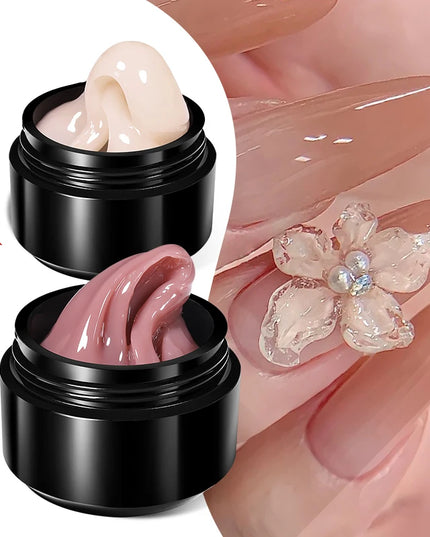 BORN PRETTY 15ml Clear Non Stick Hand Extension Gel 3D Shaping Sculpting Carving Nail Art Solid Hard Gel for Fake Nail