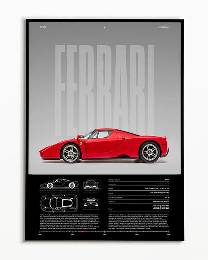 Black & White Famous Cars Posters Classic Car Photography Print Man Cave Canvas Painting Wall Art Pictures for Home Decoration