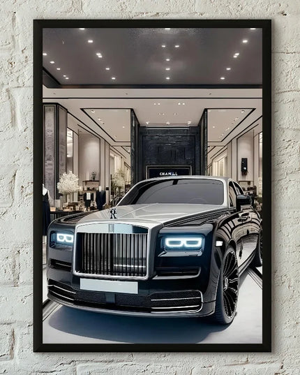 1PC Black And White Luxury Car Art Poster Poster Paper Print Home Living Room Bedroom Entrance Bar Cafe Art Painting Decoration