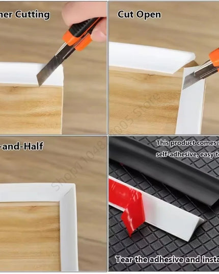 Self-Adhesive Silicone Bathroom Retention Water Retaining Strip Bendable Bathroom Door Washing Machine Shower Dam Barrier