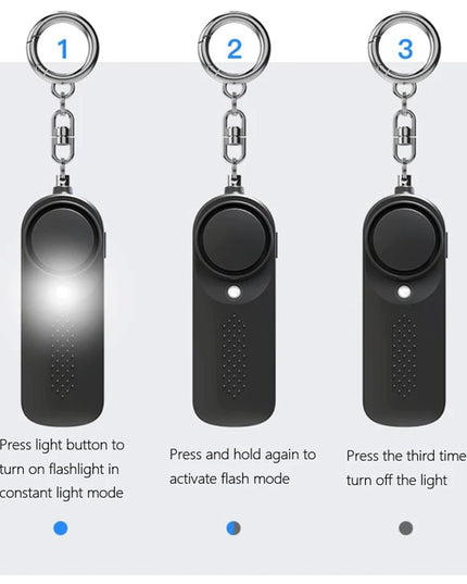 130db Protect Alert Personal Defense Siren Anti-attack Security for Children Girl Older Women Carrying Loud Panic Alarm