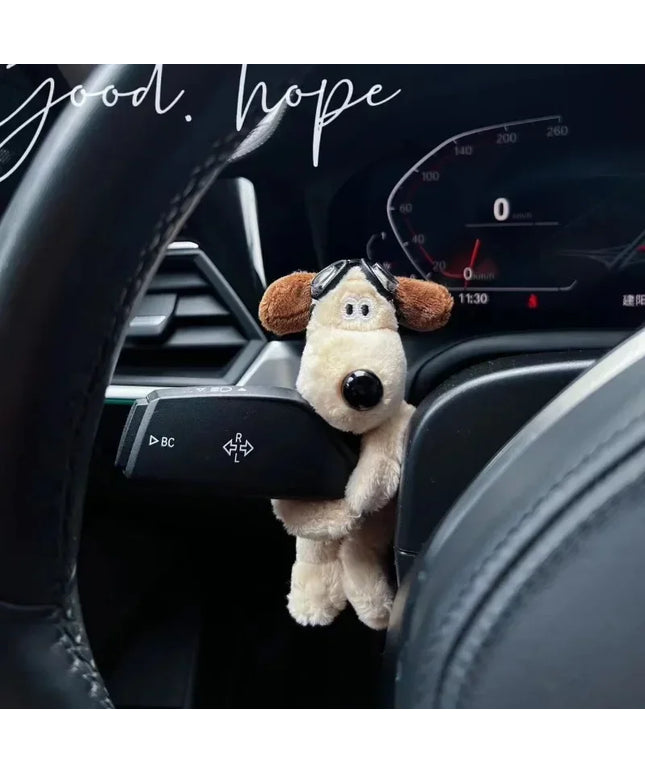 Plush Puppy Clutch Decoration Car Wiper Turn Signal Switch Decoration Cute Dog Car Wiper Doll Interior Accessories