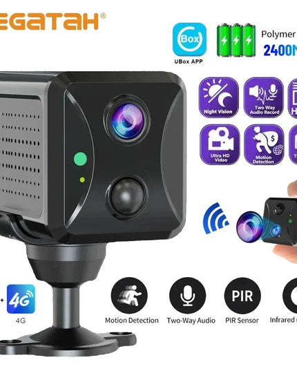 PEGATAH WIFI 4G 5MP Mini Security IP Camera Wireless Night Smart Home Baby Monitor Vision CCTV Surveillance 2400mAh Camera
