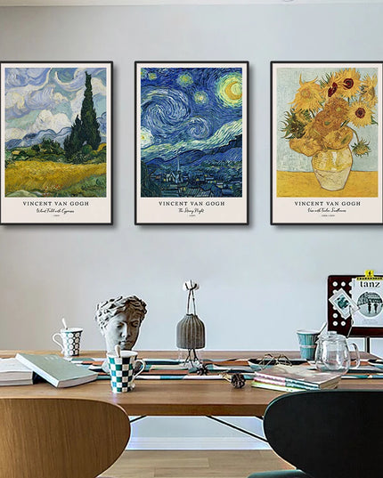 Vincent Van Gogh Writings Prints and Posters Great Work The Starry Night Canvas Painting Decorations for Living Room Wall Art