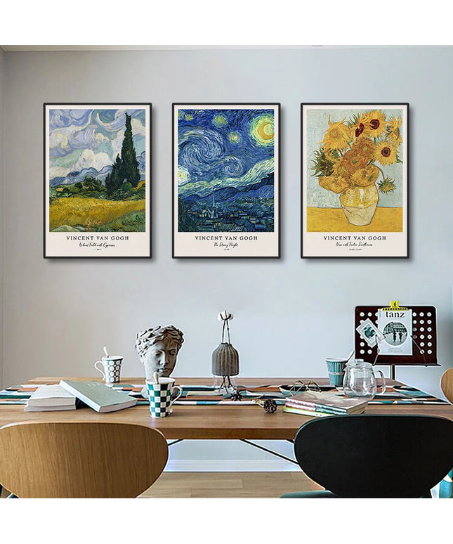 Vincent Van Gogh Writings Prints and Posters Great Work The Starry Night Canvas Painting Decorations for Living Room Wall Art