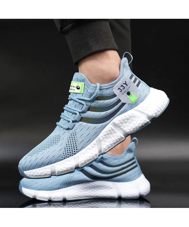 Men Casual Sport Shoes Breathable Lightweight Sneakers Outdoor Mesh Black Running Shoes Athletic Jogging Tenis Walking Shoes