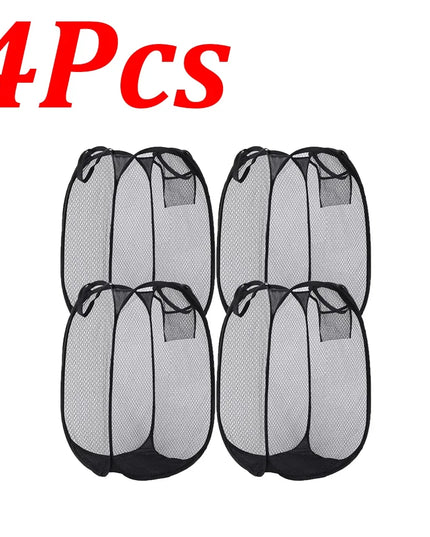 1-10Pcs Collapsible Laundry Basket Dirty Clothes Mesh Pop Up Hamper Storage Basket Toy Storage Bag for Home Bathroom Dorm Travel