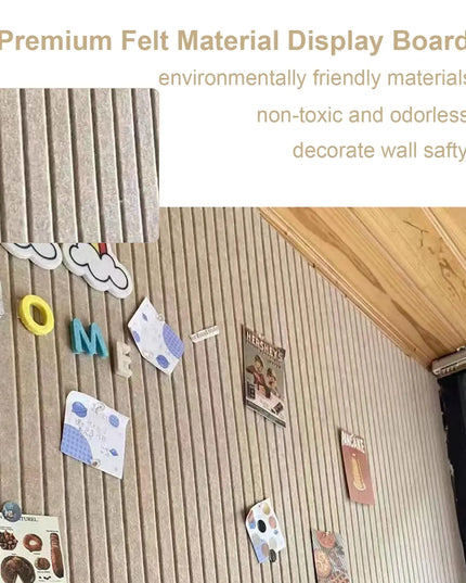 Thickened Decorative Felt Cork Board Large Bulletin Board Foldable Photo Display Board for School Home Office Walls Decor