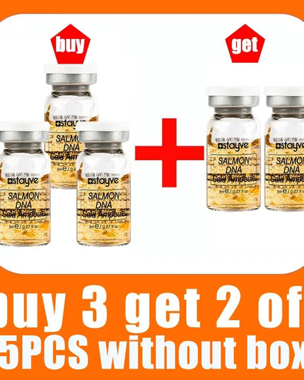Stayve 8ml Salmon DNA Golden Ampoule Serum Kit Natural Ingredients, Moisturizing, Tender, Lifting, Firming Facial Care Skin