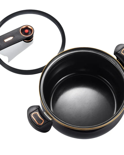 1 Piece Chubby Micro-Pressure Pot Household 7L Large Capacity 26cm Stew Pot Multi-Functional Non-Stick Pot Induction Cooker Gas Suitable