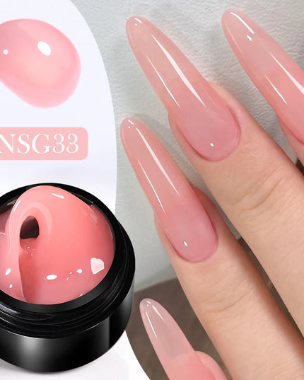 BORN PRETTY 15ml Clear Non Stick Hand Extension Gel 3D Shaping Sculpting Carving Nail Art Solid Hard Gel for Fake Nail