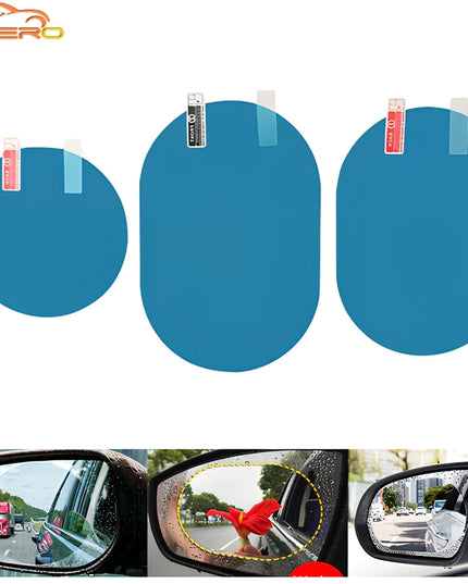 2Pcs Car Sticker Rainproof Film For Car Rearview Mirror Car Rearview Mirror Not Fog Rain Film Clear Sight In Rainy Days Car Film